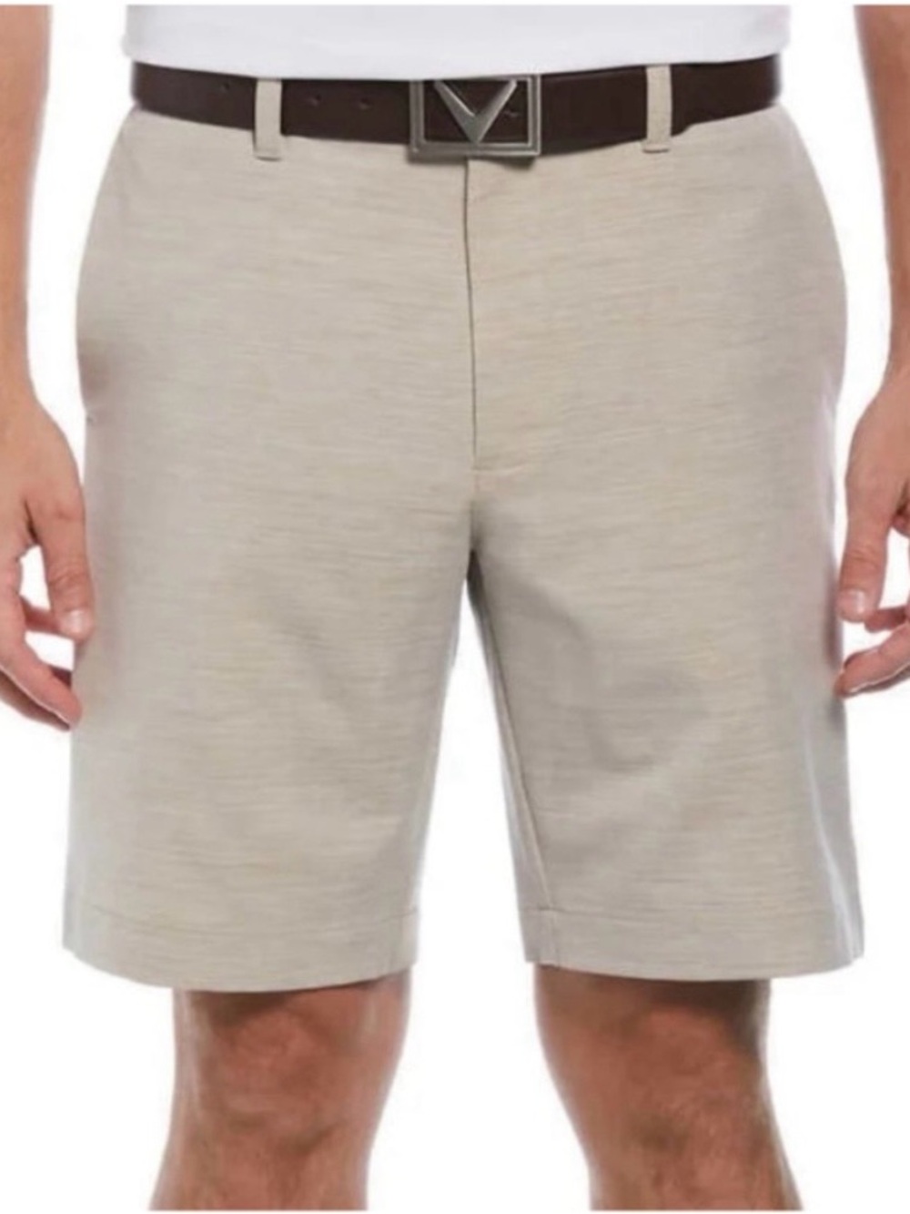 NEW Callaway Men's Opti-Dri Stretch Performance Golf Shorts 38 Heathered Tan